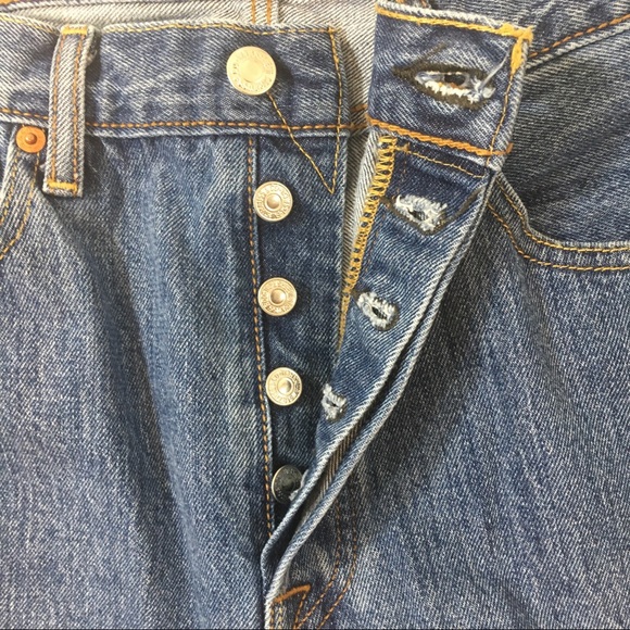 Levi’s 501 button fly high waisted mom jeans 33 - Picture 5 of 8